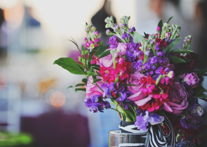 A close-up of Kaleena's bouquet