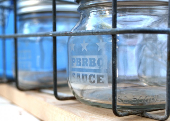 Etched Jars Waiting to be Filled