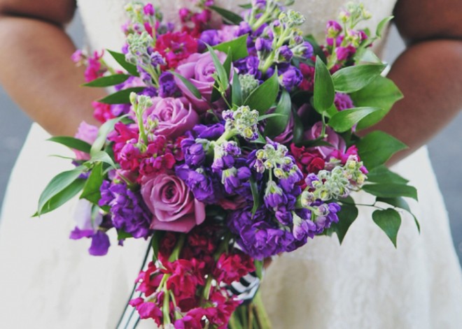 A close-up of Kaleena's bouquet